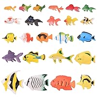 STOBOK Mini Tropical Fish Figurines Assorted Miniature Ocean Animals Model Plastic Ocean Animals Toys for Home Baby Shower Birthday Party Decorations 12pcs 
