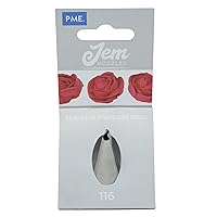Jem Enterprises Large Petal/Ruffle Piping Nozzle-Cake Decorating Tip #116, Standard, Silver