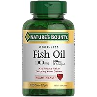 Fish Oil, Supports Heart Health, Dietary Supplement, 300mg Omega-3, 120 Coated Softgels