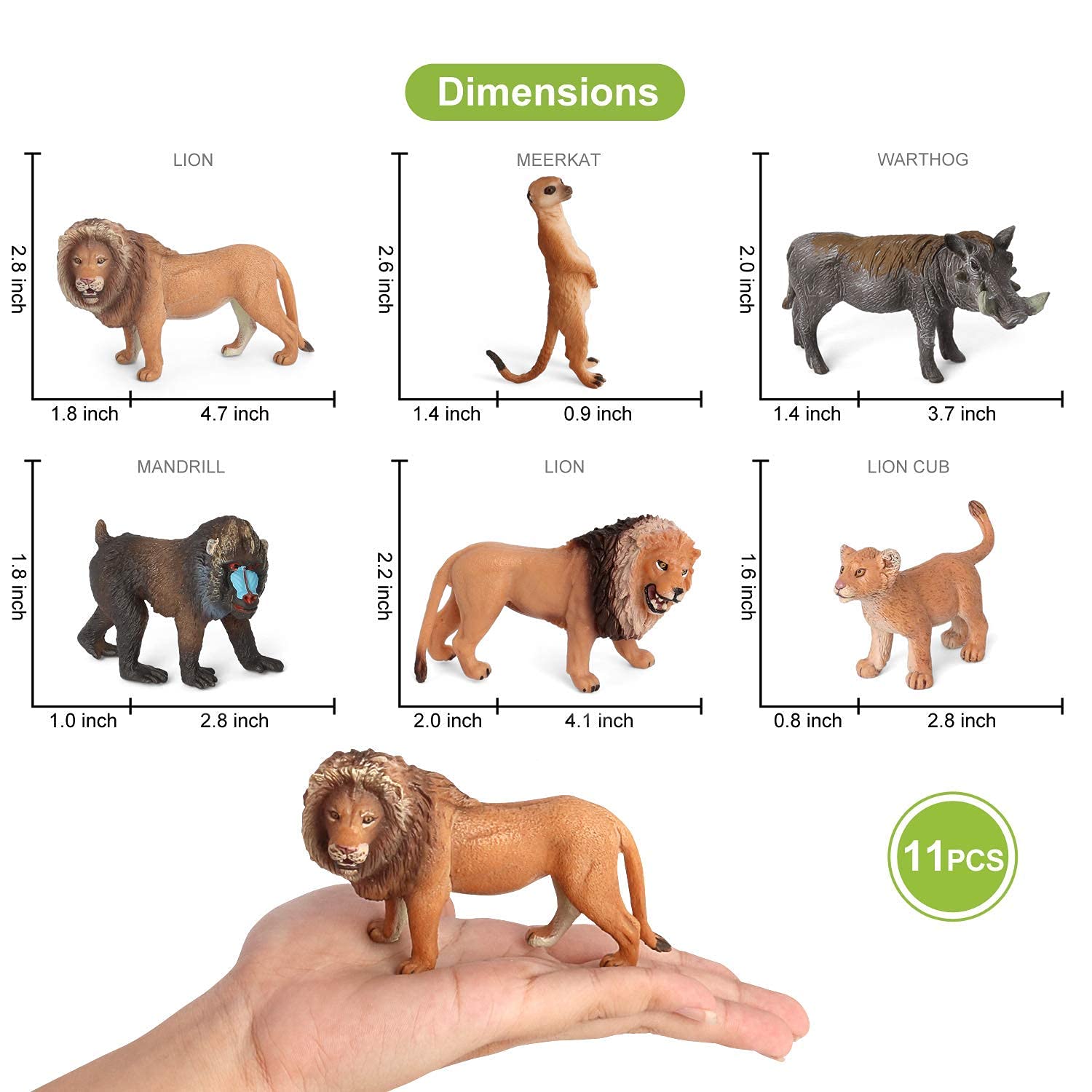 Mua VOLNAU Animal Toys Figurines Africa Animals Figures Zoo Pack for Kids  Decorations Preschool Educational and Lion Jungle Forest King Animals Sets  trên Amazon Mỹ chính hãng 2023 | Fado