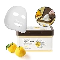 SKINFOOD Yuja C Vita Daily Mask 9.52 oz (30EA) - Quick Blemish care, Even the skin tone, Daily Sheet Mask, Dark-Spot Clear