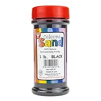 Hygloss Products Colored Play Sand - Assorted Colorful Craft Art Bucket O' Sand, Black, 1 lb