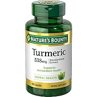 Natures Bounty Turmeric 538 mg Standardized Extract, 45 Count (Pack of 2)