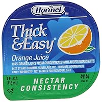 Hormel Drink Thick & Easy Orange Juice (Nectar Consistency), 4-Ounce Portion Control Cups (Pack of 24)