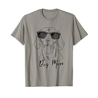 Cool Vizsla Mom Funny Dog Mom Sketch for Mothers Day T-Shirt