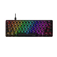 HyperX Alloy Origins 60 – Mechanical Gaming Keyboard - Ultra Compact 60% Form Factor – HyperX Aqua Switch (Tactile) - Double shot PBT keycaps - RGB LED Backlit -Side Printed Secondary Functions