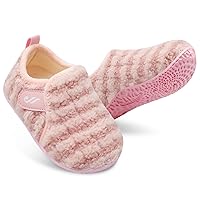 JIASUQI Toddler Slippers Fuzzy Kids Slippers Warm House Shoes for Boys Girls