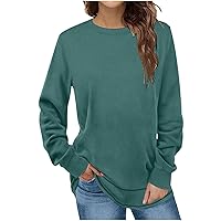 Ceboyel Womens 2023 Fall Tops Solid Color Shirts Tunic Long Sleeve T Shirt Tee Dressy Causal Blouses Going Out Ladies Clothes