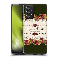 Head Case Designs Officially Licensed Frida Kahlo Border Red Florals Soft Gel Case Compatible with Galaxy A52 / A52s / 5G (2021)