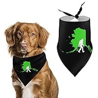 Alaska State Bigfoot Dog Bandanas Cute Pet Scarf Bibs Christmas Thanksgiving Gift for Large Medium Small Dogs Cats