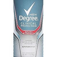 DEGREE Men Clinical Protection Sport Strength Antiperspirant & Deodorant, 1.7 Ounce, Pack of 3 (Packaging may vary)