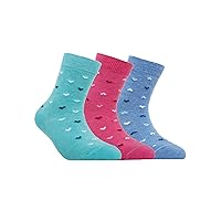 Conte Kids Tip-Top Cotton Soft Breathable Durable Multicolor All-Season Cute Crew Girls Socks Size 18 (Fits Shoe 10,5-12,5)