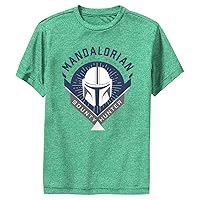 STAR WARS Boy's Mandalorian Crest T-Shirt, Kelly Heather, X-Large