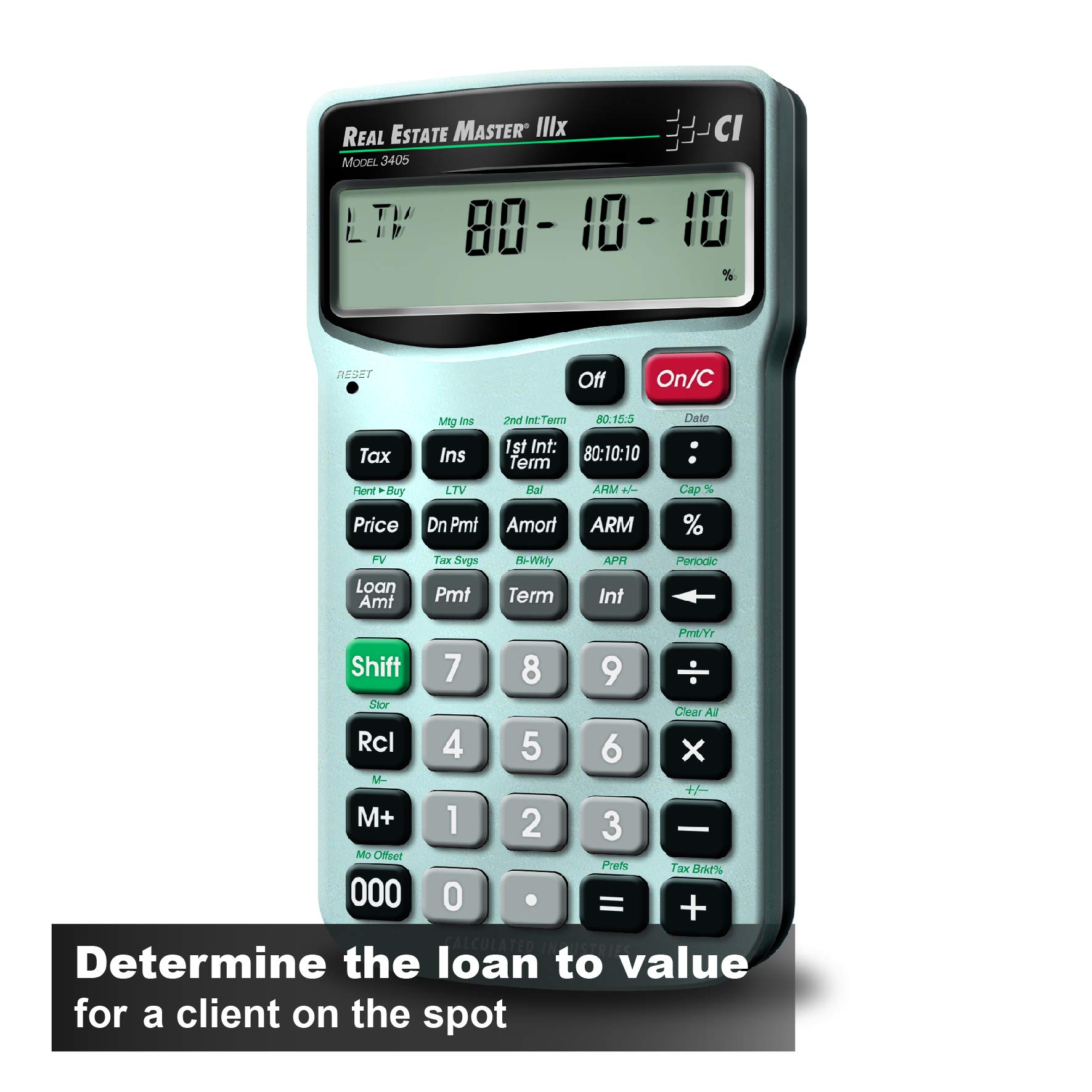 Calculated Industries 3405 Real Estate Master IIIx Residential Real Estate Finance Calculator | Clearly-Labeled Function Keys | Simplest Operation | Solves Payments, Amortizations, ARMs, Combos, More