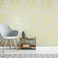 RoomMates RMK11602WP Green and Gold Gingko Leaves Peel and Stick Wallpaper,Green & Gold