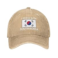 I Stand with South Korea Hat We Support South Korea Trucker Hat Pray for South Korea Strong Cap for Men Women