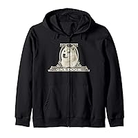 Doge To A Dollar Challenge, Dogecoin To The Moon Zip Hoodie