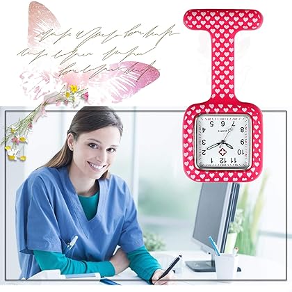 Nurse Watch for Women and Men Pin-on Brooch Lapel Hanging Badge Medical Doctors Square Silicone Quartz Fob Pocket Watch