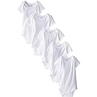 Carter's Unisex Baby 5-Pack S/S Bodysuits - White - 3 Months