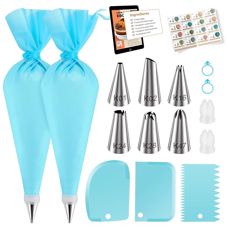 Mua Kootek 15Pcs Piping Bags and Tips Set with Ebook, Frosting ...