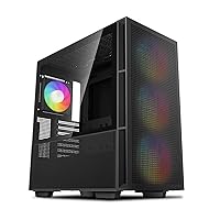 DeepCool CH560 PC Case High-Airflow 140mm PWM ARGB Fans Front Mid-Tower ATX PC Case Hybrid Mesh/Tempered Glass Side Panel 360mm Radiator Top/Front Support Gaming Case USB 3.0 Type-C I/O Panel