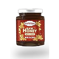 Amorcito Corazon Pure Raw Nautral Honey with Comb 12oz (340g)