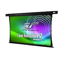 Elite Screens CineTension 2, 92-inch Diagonal 4:3, 4K/8K Tab-Tensioned Electric Drop Down Projection Projector Screen, TE92VW2