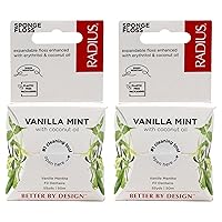 Vanilla Mint Dental Floss 55 Yards Vegan & Non-Toxic Oral Care Boost & Designed to Help Fight Plaque - Pack of 2