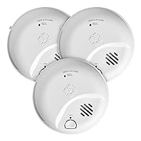 First Alert SMICO100-AC Interconnect Hardwire Combination Smoke & Carbon Monoxide Alarm with Battery Backup - 3 Pack