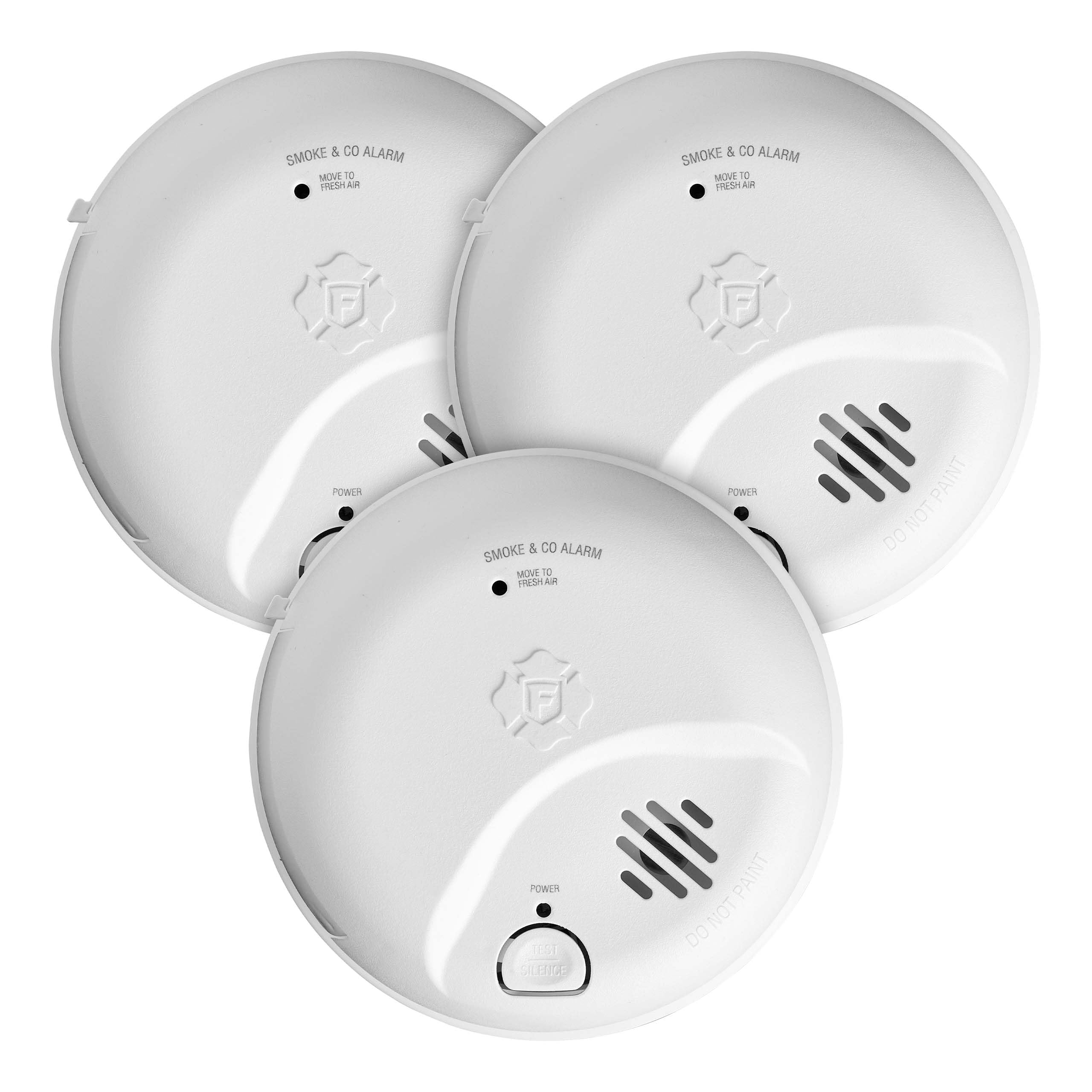 First Alert SMICO100 Battery-Operated Combination Smoke & Carbon Monoxide Alarm - Pack 3