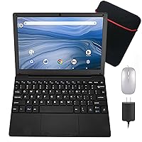 10.1Inch Lapttop,Quad-Core Processor with Android 12.0 OS, 2GB RAM,64GB EMMC, Built-in Camera, WiFi,USB Interface, Tpye-c Charging for Learning and Entertainment (Black 2GB+64GB)