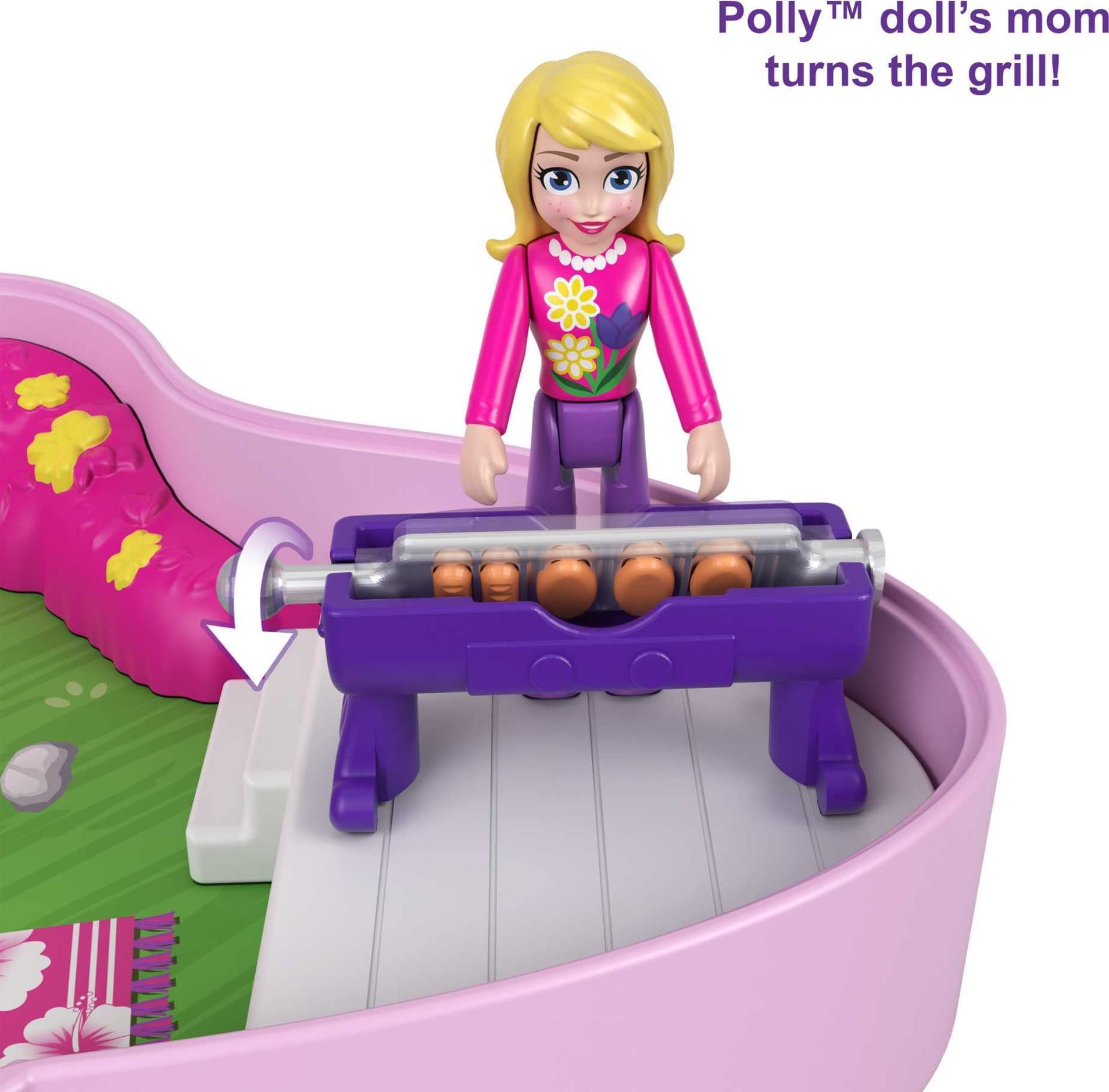 Polly Pocket Compact Playset, Backyard Butterfly with 2 Micro Dolls & Accessories, Travel Toys with Surprise Reveals (Amazon Exclusive)