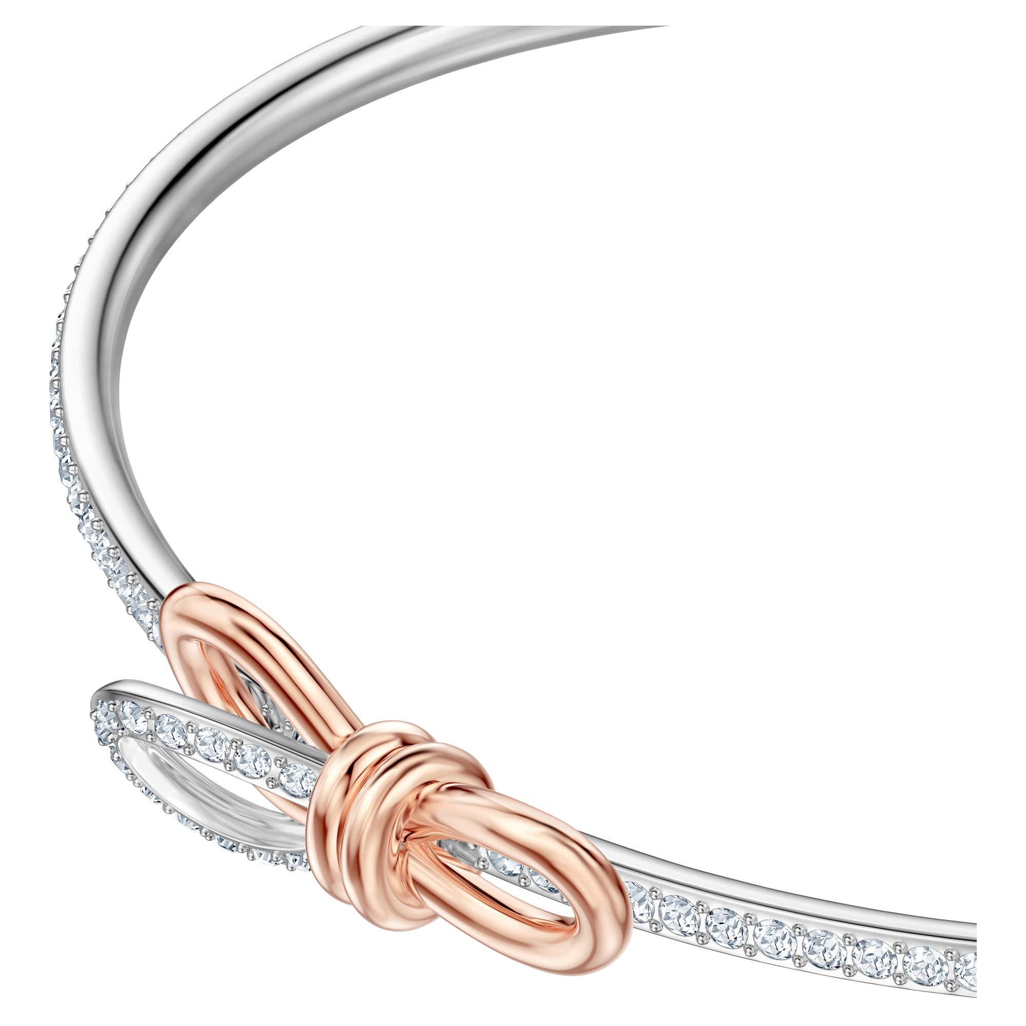 Swarovski Lifelong Bow Necklace and Bracelet Jewelry Collection, Clear Crystals, Rhodium Finish