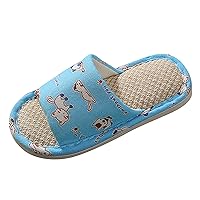 Girls High Heel Sandals Toddler House Slippers for Boys Open Toe Cotton Comfort Slip On Indoor Home Memory Foam Slip