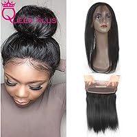 Pre Plucked 360 Lace Band Frontal Cap Closure (22×4×2) Natural Hairline & Adjustable Strap Straight Wave with 3 Bundles Healthy 7A Brazilian Virgin Human Hair (20 22 24 +18)