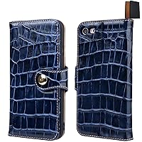 [Amazon.co.jp Exclusive] iPhone SE / 8/7 Case Folio Leather Crocodile Genuine Leather Qi Compatible Smartphone Case [Uses NorthFace and Timberland, ISA German Leather] MeisterCraft