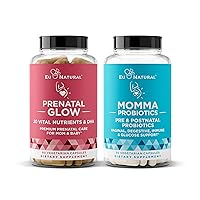 Natural Prenatal Bundle – Glow Prenatal Multivitamin – Momma Probiotics for Mom & Baby