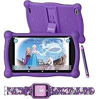 Contixo Kids Tablet, V10 7 Inch Tablet for Kids and Smart Watch Bundle, 2GB 32 GB Toddler Tablet with Bluetooth, with Smart Watch That Touch Screen, Camera, Video and Audio Recording, MP3 Player