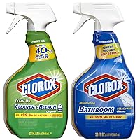 Clorox Clean-Up All Purpose Cleaner with Bleach, Original, 32 Ounce Disinfecting Bathroom Cleaner, Bleach Free, 30 Ounce