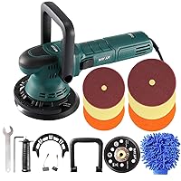 6-inch Cordless Polisher DA Random Orbital Car Waxer with Variable with Digital Display 4.0Ah Lithium Battery 4 Foam Pads POPULO Brushless Buffer Polisher 7 Speed Changes 2000-4800 RPM 