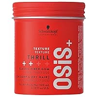 Thrill Fibre Gum – Medium Hold Flexible Style Control, 3.38 Oz – Bendable and Moldable Texturizing – Mega-Fibers and Natural Carnauba Wax for Long-Lasting Separation and Shine