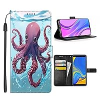 Wallet Case for Samsung Galaxy S24 S23 S23+ S22 S22+ S21 S21+ S20 S20+ S10 S10+ S9 S9+ S8 S7 Edge S6 Plus Ultra FE S10e 4G/5G with Octopus-AC25 with Card Clip