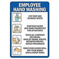 SignMission OSHA Notice Sign - Employee Hand Washing | Peel And Stick Wall Graphic | Protect your Business, Class Room, Office & Interior Surroundings | Made in the USA, 10