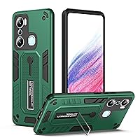 Phone Case Case Compatible with Infinix Hot 20i/X665E, Compatible with Infinix Hot 20i/X665E Case Heavy Duty Shock Absorption Full Body Protective Case TPU Rubber and Hard PC Phone Case Cover with Ret