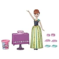 Frozen Disney's Anna's Dessert Decorator, Non-Toxic Play-Doh Cake Maker and Fashion Doll, Toy for Kids 3 Years Old and Up