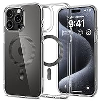 Spigen Magnetic Ultra Hybrid MagFit Designed for iPhone 15 Pro Case, [Compatible with MagSafe] [Anti-Yellowing] [Military-Grade Protection] Compatible with MagSafe (2023) - Carbon Fiber