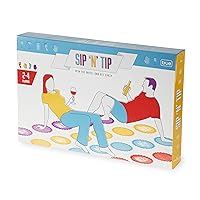 True Sip N Tip Party Game, Board Game for 2 to 4 Players, Drinking Game, Includes Mat and Spinner
