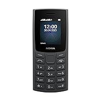 Nokia 110 Feature Phone with Built-in MP3 Player, Rear Camera, Long Life Battery and Voice Recorder - Charcoal