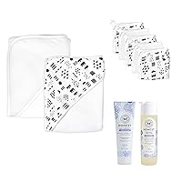 HonestBaby 9-Piece Bubbles and Cuddles Gift Set Bath and Lotion 100% Organic Cotton for Infant Baby Boys, Girls, Unisex
