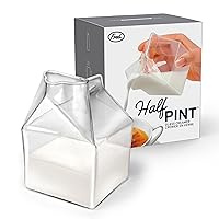 HALF PINT Glass Milk Carton Creamer